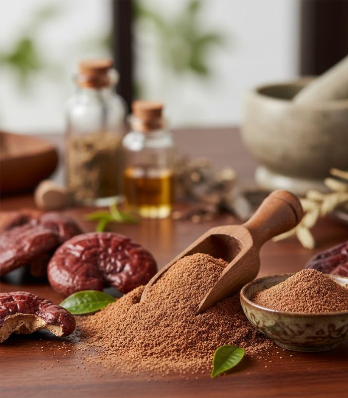 bột cốm linh chi